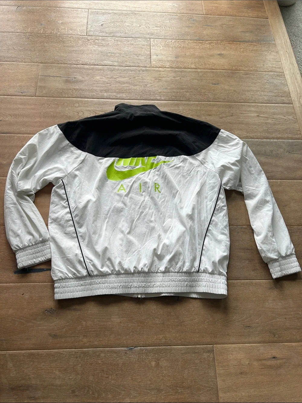 Jordan Tinker Legacy White and Black Performance Jacket with Yellow Logo Patch